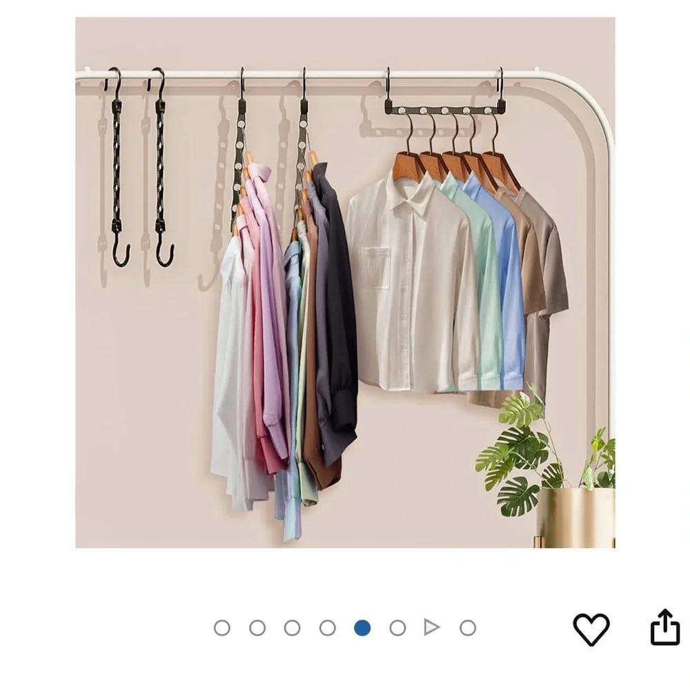Space Saving Black Hangers for Home Closet Organization Storage 8 Pack